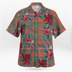 Clan MacKinnon Ancient Tartan Scottish Lion Hawaiian Shirt LO17 MacKinnon Ancient Tartan Tartan Hawaii Shirt   