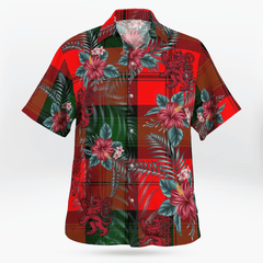 Clan Kerr Modern Tartan Scottish Lion Hawaiian Shirt RS10 Kerr Modern Tartan Tartan Hawaii Shirt   