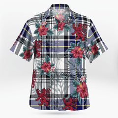 Clan Hannay Tartan Scottish Lion Hawaiian Shirt XS40 Hannay Tartan Tartan Hawaii Shirt   