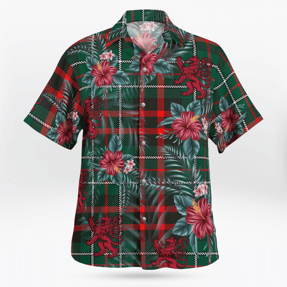 Clan MacDiarmid Modern Tartan Scottish Lion Hawaiian Shirt WT50 MacDiarmid Modern Tartan Tartan Hawaii Shirt   
