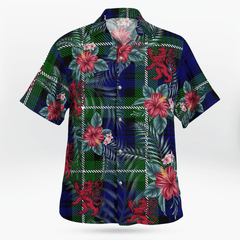 Clan Lamont Modern Tartan Scottish Lion Hawaiian Shirt PO19 Lamont Modern Tartan Tartan Hawaii Shirt   
