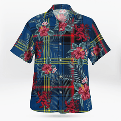 Clan Grewar Tartan Scottish Lion Hawaiian Shirt RK30 Grewar Tartan Tartan Hawaii Shirt   