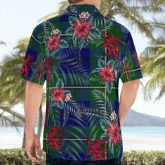 Clan Johnston Modern Tartan Scottish Lion Hawaiian Shirt GC38 Johnston Modern Tartan Tartan Hawaii Shirt   