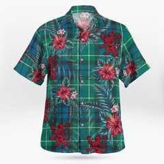 Clan MacNeill of Colonsay Ancient Tartan Scottish Lion Hawaiian Shirt LZ68 MacNeill of Colonsay Ancient Tartan Tartan Hawaii Shirt   