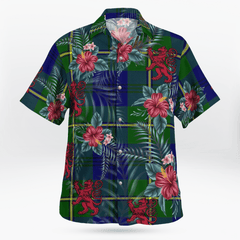 Clan Johnston Modern Tartan Scottish Lion Hawaiian Shirt GC38 Johnston Modern Tartan Tartan Hawaii Shirt   