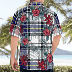 Clan Hannay Tartan Scottish Lion Hawaiian Shirt XS40 Hannay Tartan Tartan Hawaii Shirt   
