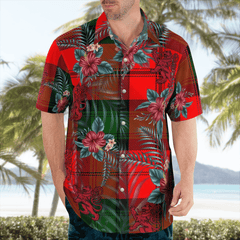 Clan Kerr Modern Tartan Scottish Lion Hawaiian Shirt RS10 Kerr Modern Tartan Tartan Hawaii Shirt   