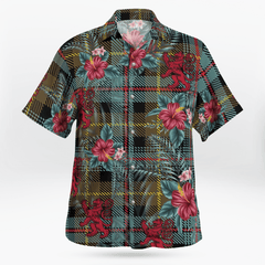 Clan Farquharson Weathered  Tartan Scottish Lion Hawaiian Shirt MS39 Farquharson Weathered Tartan Tartan Hawaii Shirt   