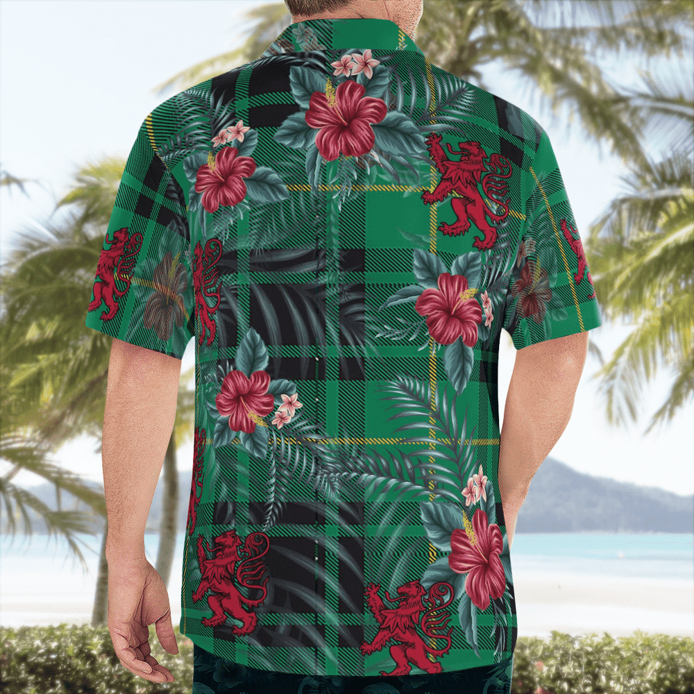Clan MacArthur Ancient Tartan Scottish Lion Hawaiian Shirt SI22 MacArthur Ancient Tartan Tartan Hawaii Shirt   