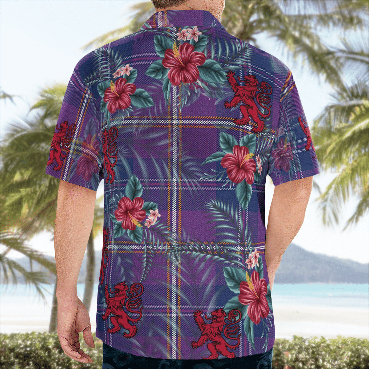Clan Gretna Green Tartan Scottish Lion Hawaiian Shirt ZO29 Gretna Green Tartan Tartan Hawaii Shirt   
