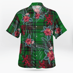 Clan Halkerston Tartan Scottish Lion Hawaiian Shirt TX76 Halkerston Tartan Tartan Hawaii Shirt   