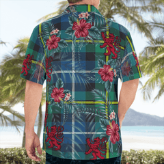 Clan MacNeill of Barra Ancient Tartan Scottish Lion Hawaiian Shirt UE72 MacNeill of Barra Ancient Tartan Tartan Hawaii Shirt   