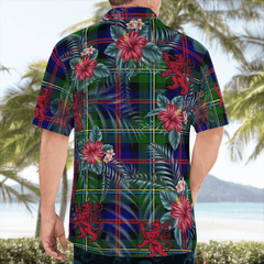 Clan Malcolm Modern Tartan Scottish Lion Hawaiian Shirt KS71 Malcolm Modern Tartan Tartan Hawaii Shirt   