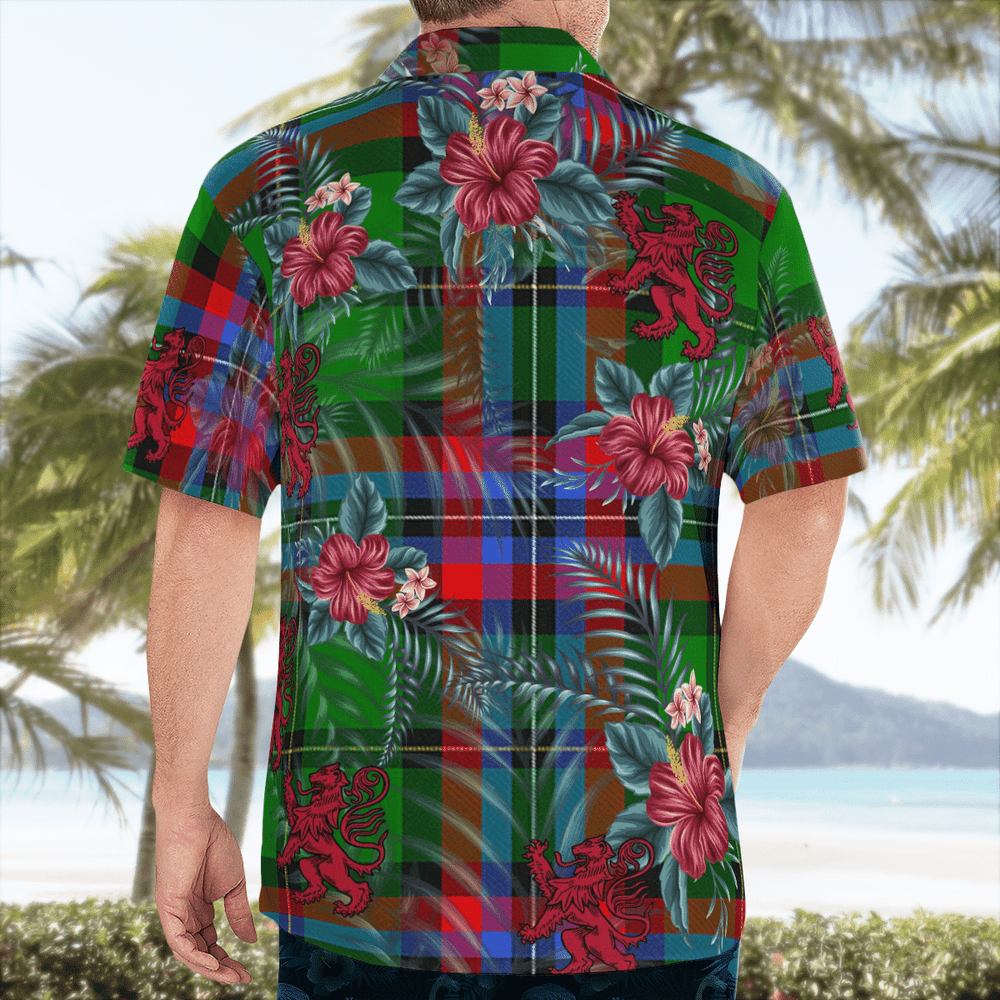 Clan McGeachie Tartan Scottish Lion Hawaiian Shirt HD55 McGeachie Tartan Tartan Hawaii Shirt   