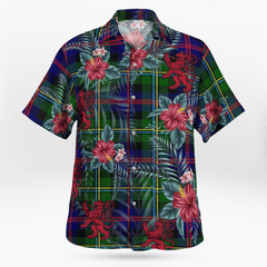 Clan Malcolm Modern Tartan Scottish Lion Hawaiian Shirt KS71 Malcolm Modern Tartan Tartan Hawaii Shirt   