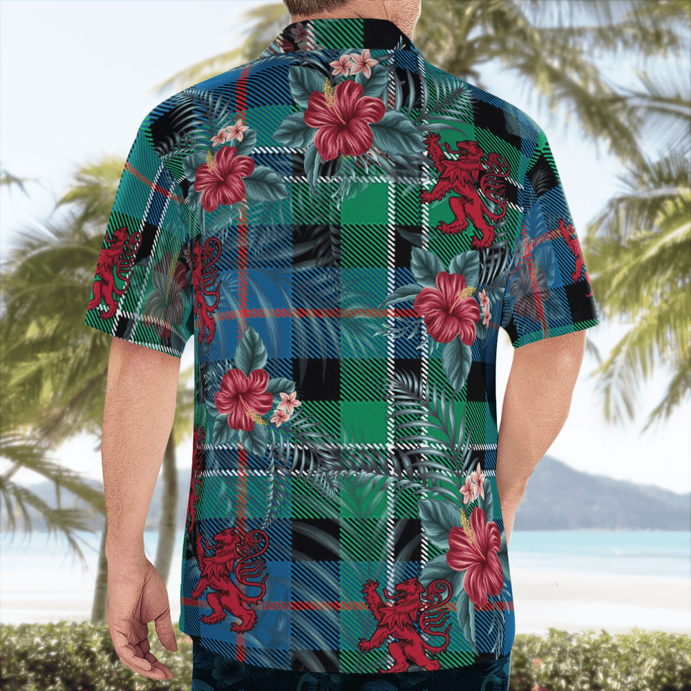 Clan Rose Hunting Ancient Tartan Scottish Lion Hawaiian Shirt VV36 Rose Hunting Ancient Tartan Tartan Hawaii Shirt   