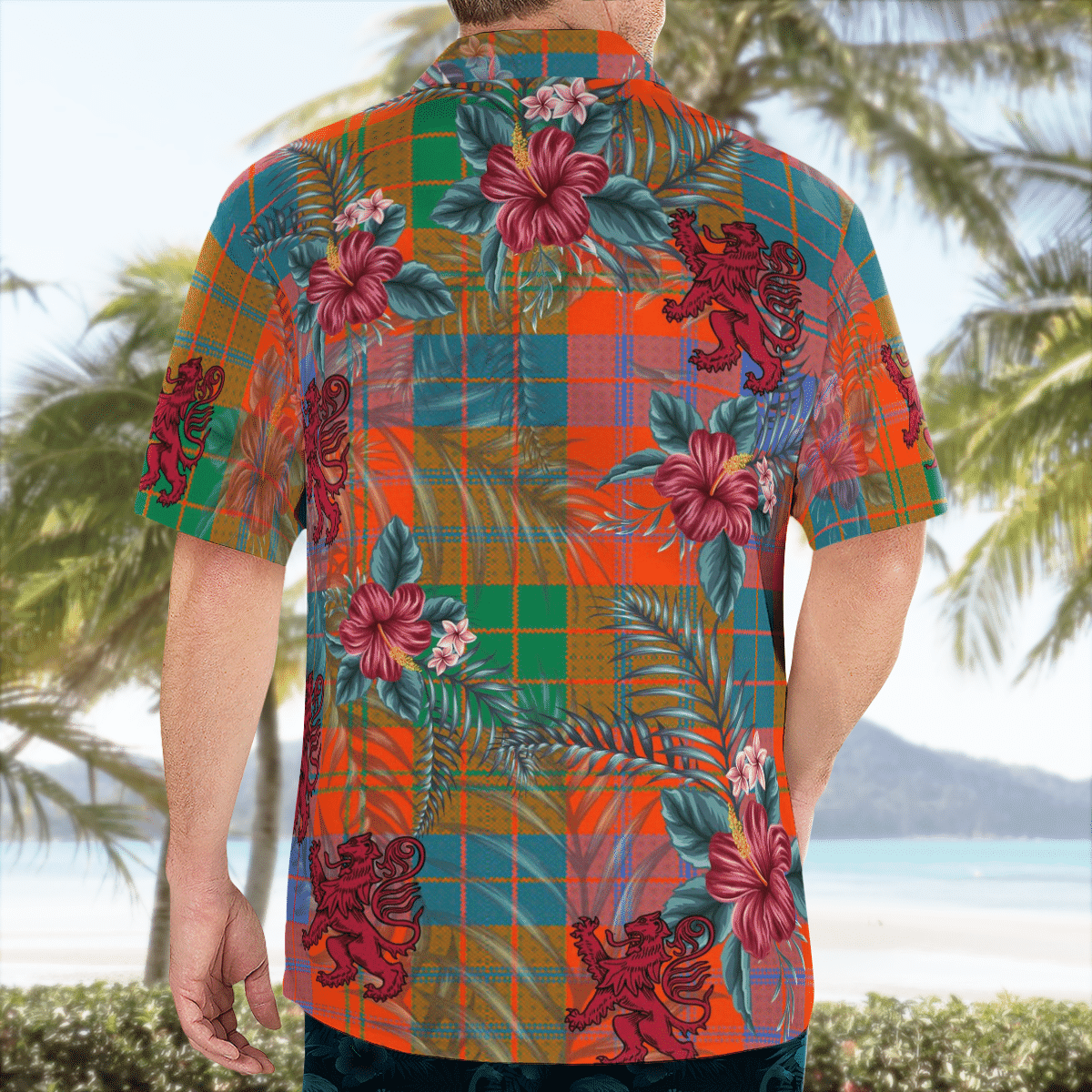 Clan Ross Ancient Tartan Scottish Lion Hawaiian Shirt DL28 Ross Ancient Tartan Tartan Hawaii Shirt   