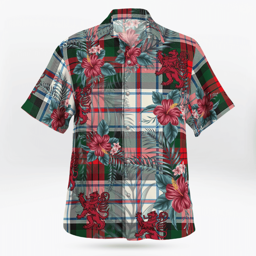 Clan MacDuff Dress Modern Tartan Scottish Lion Hawaiian Shirt YP63 MacDuff Dress Modern Tartan Tartan Hawaii Shirt   