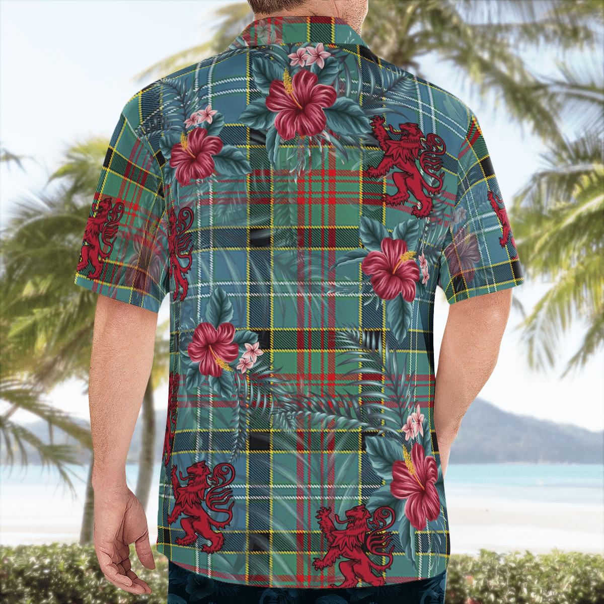 Clan Paisley District Tartan Scottish Lion Hawaiian Shirt DD20 Paisley District Tartan Tartan Hawaii Shirt   