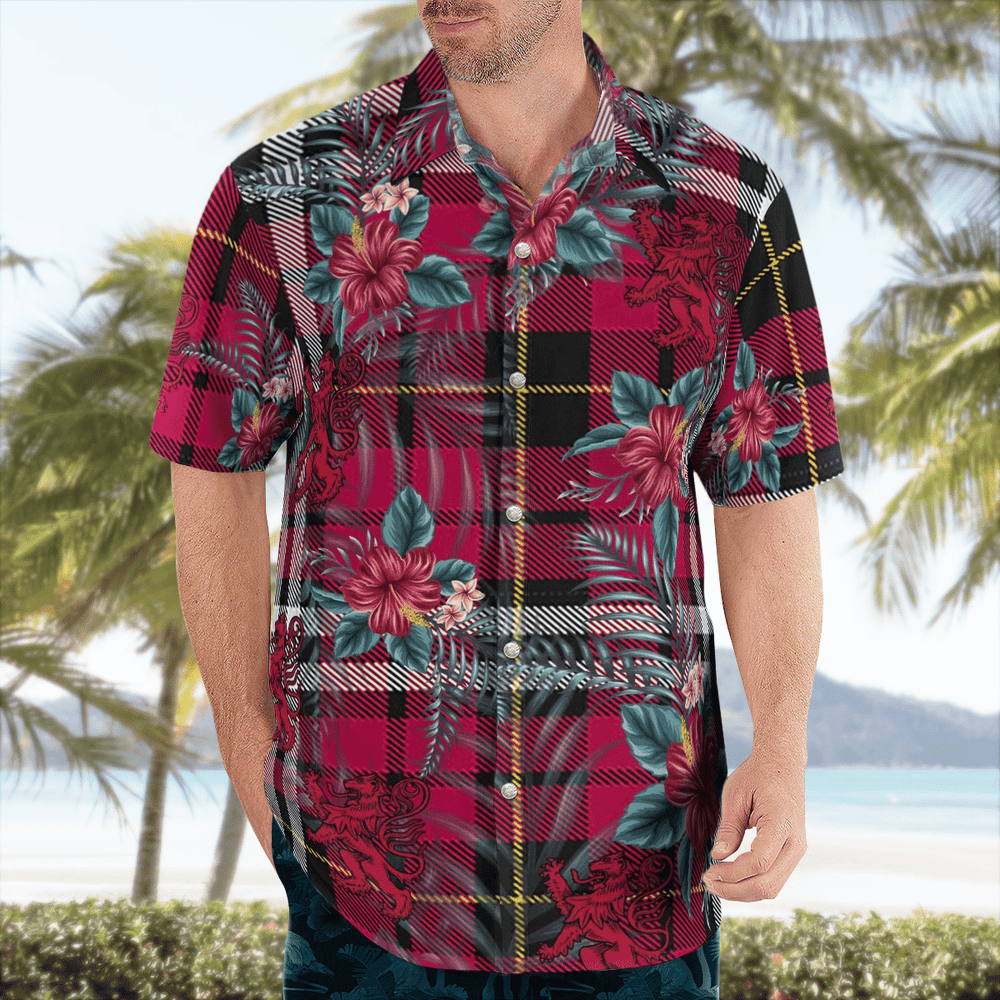 Clan Little Tartan Scottish Lion Hawaiian Shirt GY37 Little Tartan Tartan Hawaii Shirt   