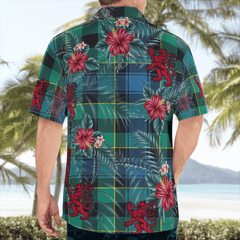 Clan Mowat Tartan Scottish Lion Hawaiian Shirt UP92 Mowat Tartan Tartan Hawaii Shirt   