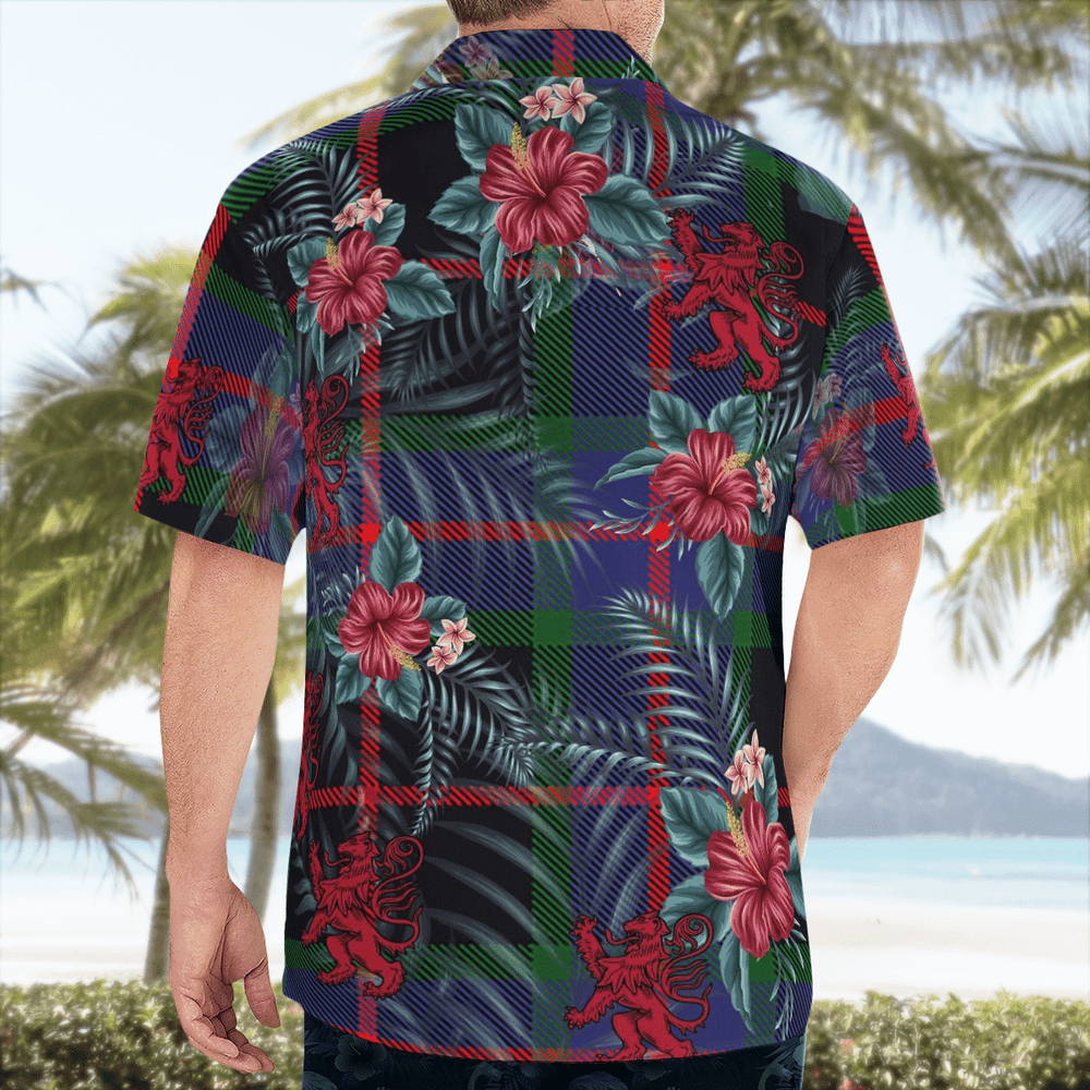 Clan Nairn Tartan Scottish Lion Hawaiian Shirt QI11 Nairn Tartan Tartan Hawaii Shirt   