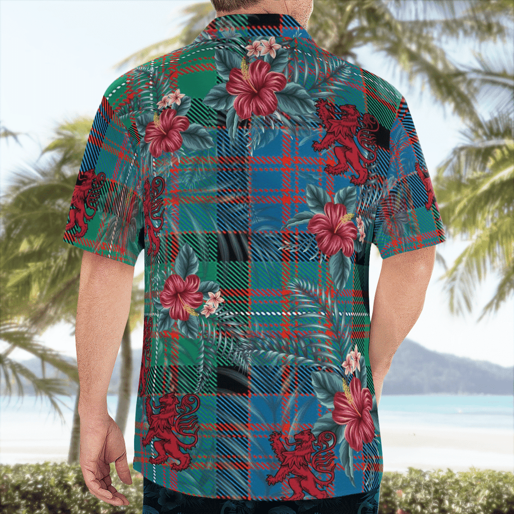 Clan Clan MacDonnell of Glengarry Ancient Tartan Scottish Lion Hawaiian Shirt ZO96 MacDonnell of Glengarry Ancient Tartan Tartan Hawaii Shirt   