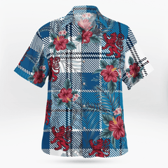 Clan Roberton Tartan Scottish Lion Hawaiian Shirt SK42 Roberton Tartan Tartan Hawaii Shirt   