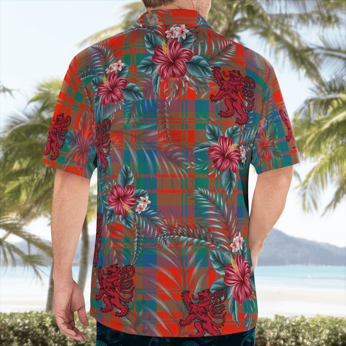Clan Matheson Ancient Tartan Scottish Lion Hawaiian Shirt EL53 Matheson Ancient Tartan Tartan Hawaii Shirt   