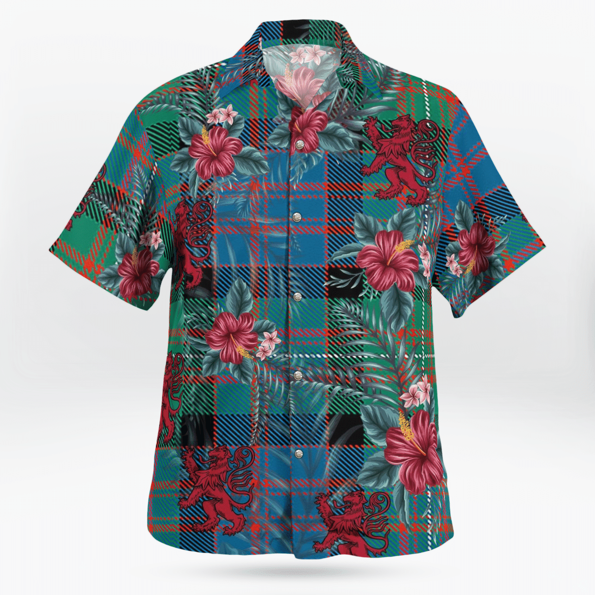 Clan Clan MacDonnell of Glengarry Ancient Tartan Scottish Lion Hawaiian Shirt ZO96 MacDonnell of Glengarry Ancient Tartan Tartan Hawaii Shirt   