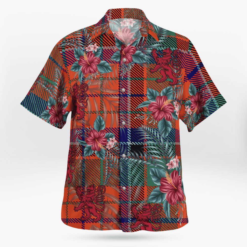Clan Nicolson Ancient Tartan Scottish Lion Hawaiian Shirt BU98 Nicolson Ancient Tartan Tartan Hawaii Shirt   