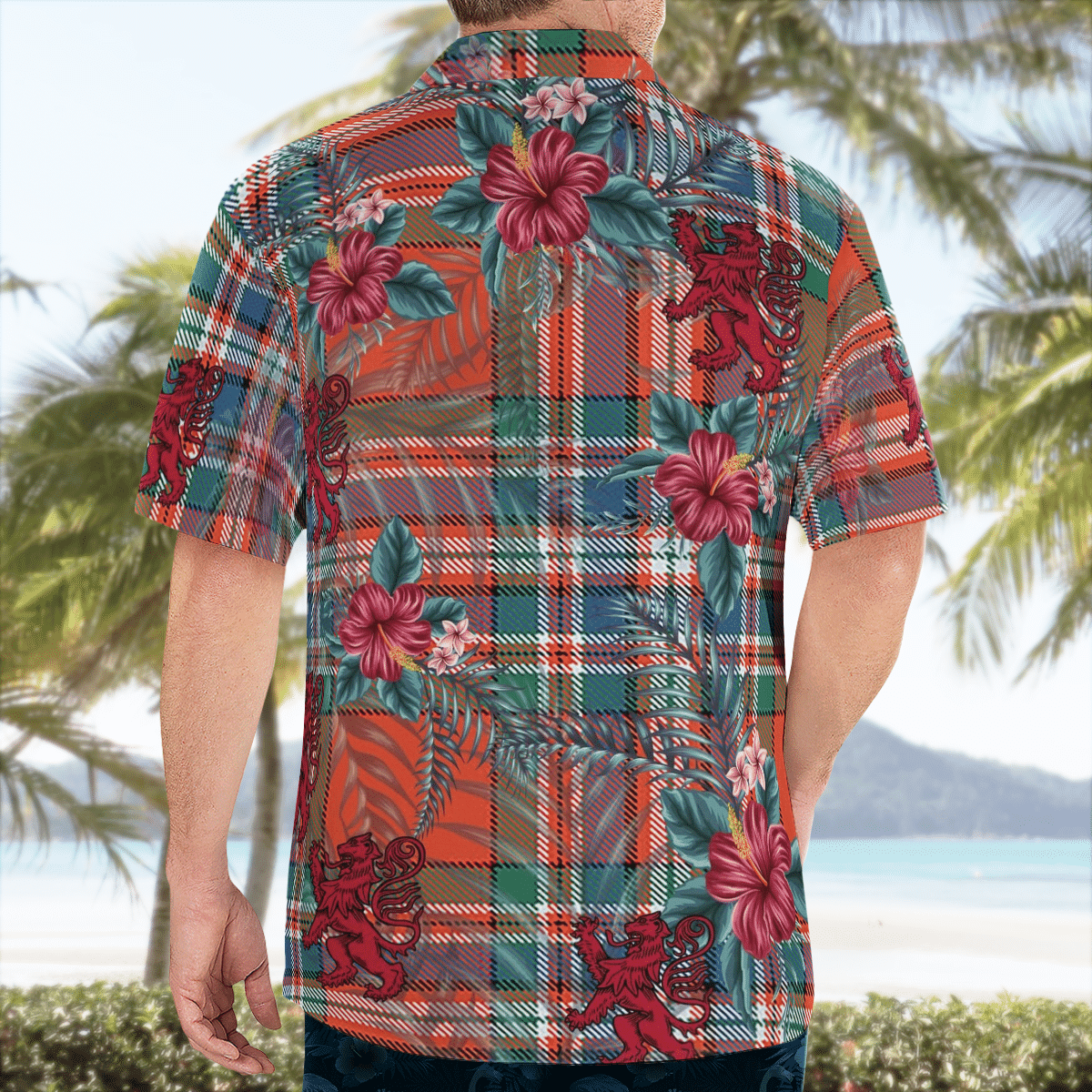 Clan MacFarlane Ancient Tartan Scottish Lion Hawaiian Shirt QF64 MacFarlane Ancient Tartan Tartan Hawaii Shirt   