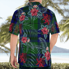 Clan Keith Modern Tartan Scottish Lion Hawaiian Shirt WI85 Keith Modern Tartan Tartan Hawaii Shirt   