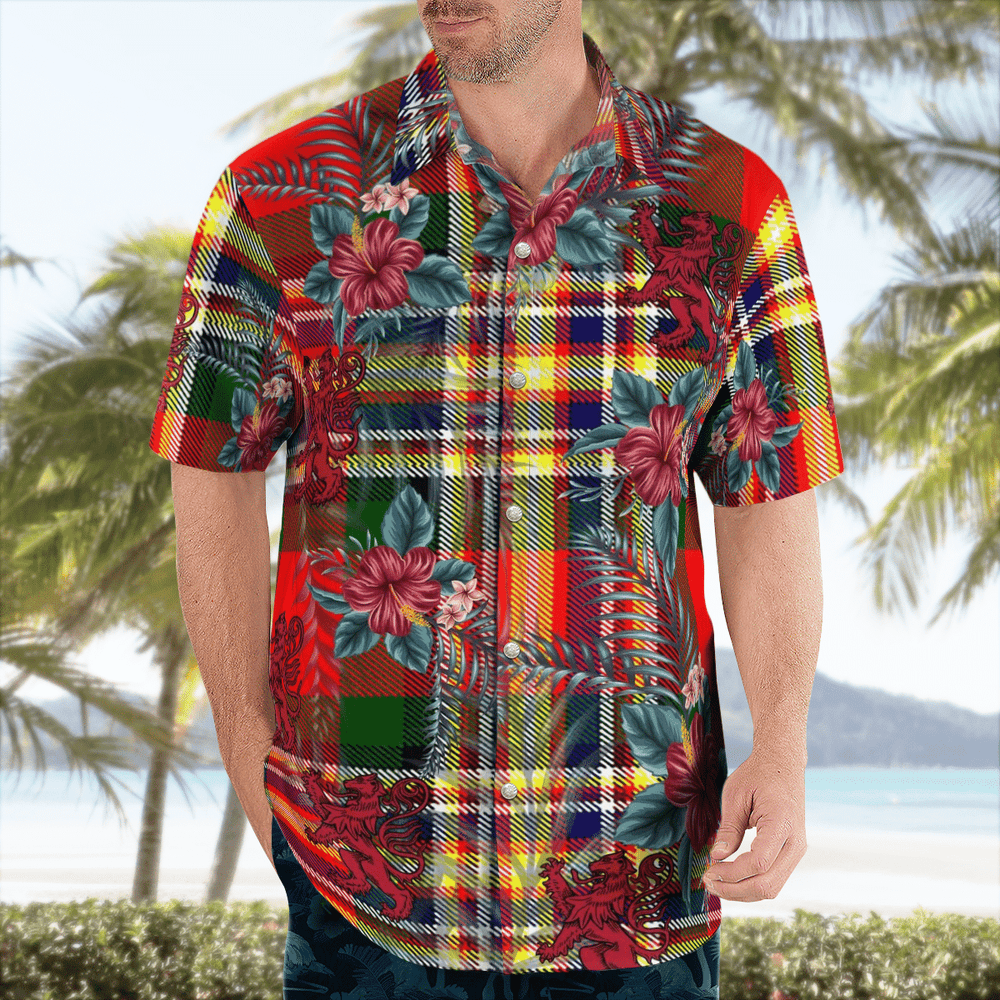 Clan MacGill Modern Tartan Scottish Lion Hawaiian Shirt YN31 MacGill Modern Tartan Tartan Hawaii Shirt   