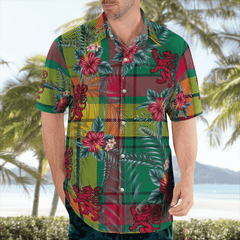 Clan MacMillan Old Ancient Tartan Scottish Lion Hawaiian Shirt BD98 MacMillan Old Ancient Tartan Tartan Hawaii Shirt   