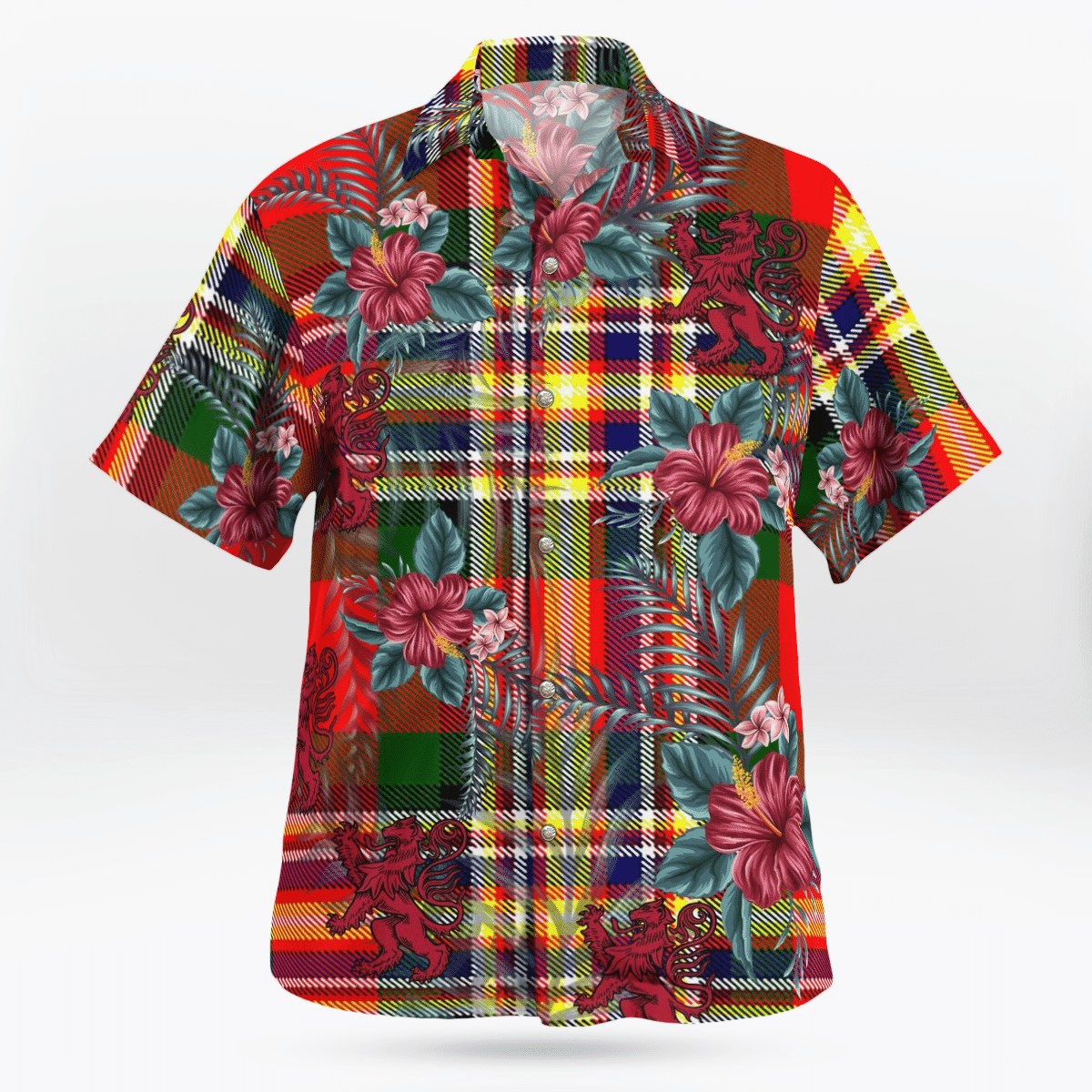 Clan MacGill Modern Tartan Scottish Lion Hawaiian Shirt YN31 MacGill Modern Tartan Tartan Hawaii Shirt   