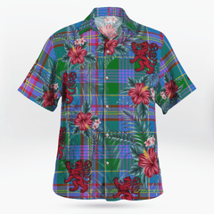 Clan Pitcairn Hunting Tartan Scottish Lion Hawaiian Shirt TN10 Pitcairn Hunting Tartan Tartan Hawaii Shirt   