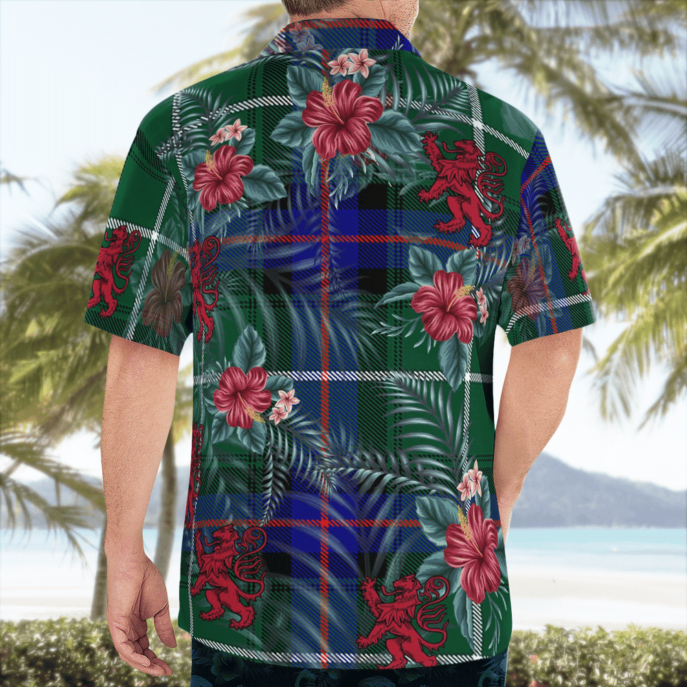 Clan MacDonald of the Isles Hunting Modern Tartan Scottish Lion Hawaiian Shirt HZ82 MacDonald of the Isles Hunting Modern Tartan Tartan Hawaii Shirt   
