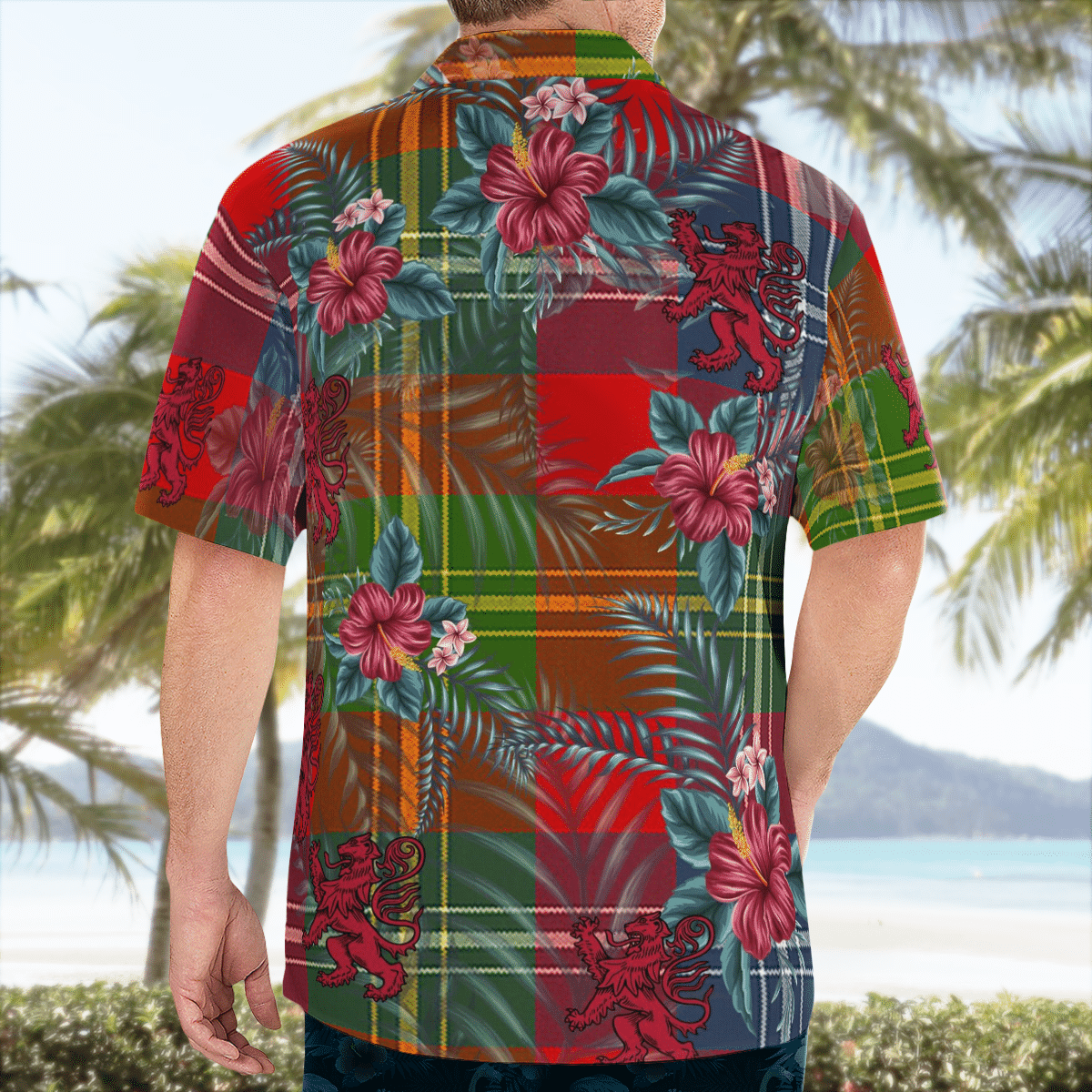 Clan Forrester Tartan Scottish Lion Hawaiian Shirt MG74 Forrester Tartan Tartan Hawaii Shirt   