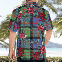 Clan MacDonald Ancient Tartan Scottish Lion Hawaiian Shirt HP88 MacDonald Ancient Tartan Tartan Hawaii Shirt   
