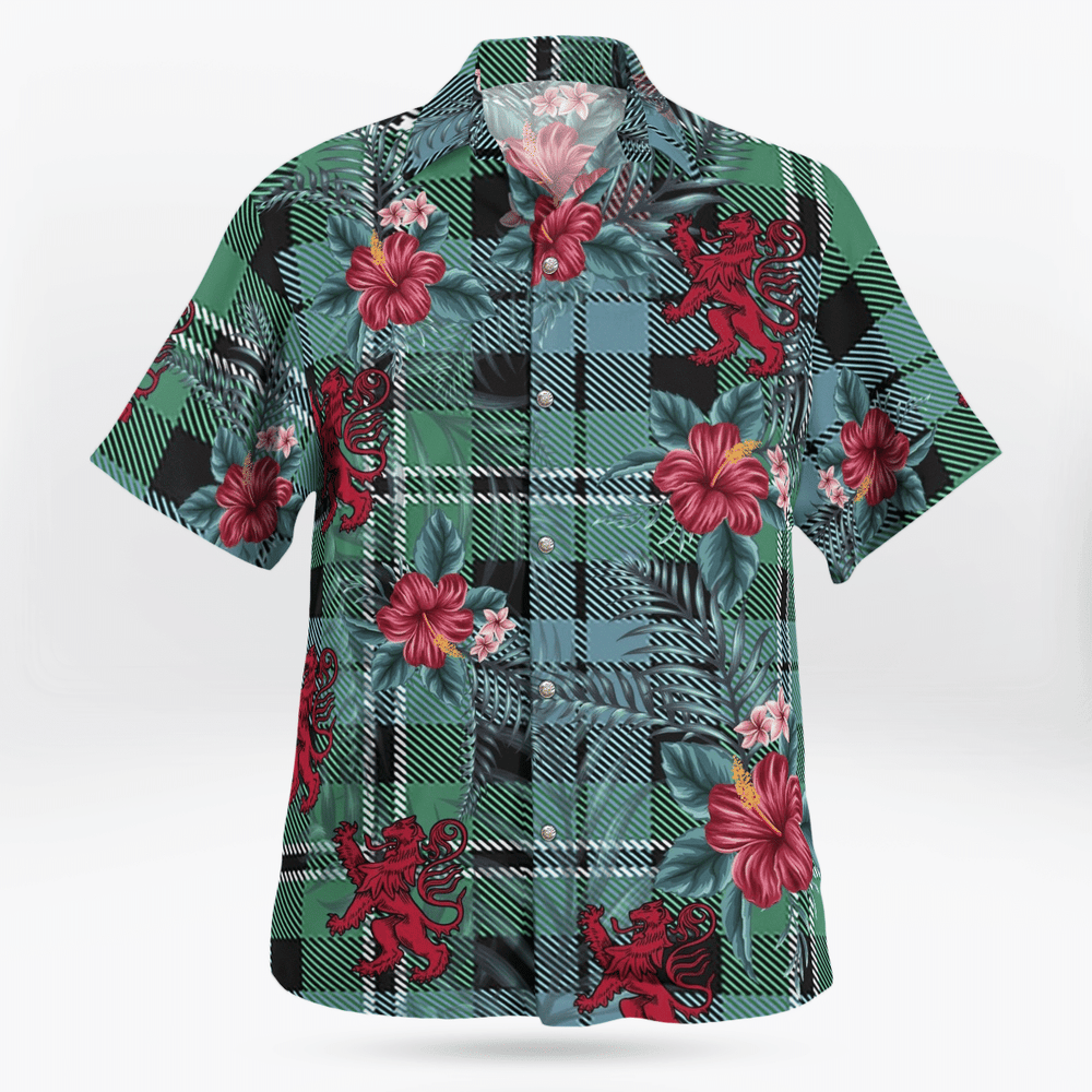 Clan Melville Tartan Scottish Lion Hawaiian Shirt MH38 Melville Tartan Tartan Hawaii Shirt   