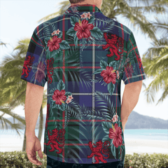 Clan MacRae Hunting Modern Tartan Scottish Lion Hawaiian Shirt KM22 MacRae Hunting Modern Tartan Tartan Hawaii Shirt   