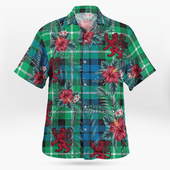 Clan Graham of Montrose Ancient Tartan Scottish Lion Hawaiian Shirt JO84 Graham of Montrose Ancient Tartan Tartan Hawaii Shirt   