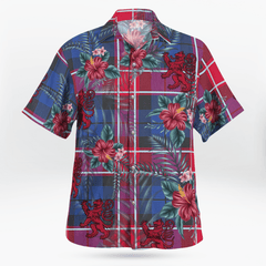 Clan Graham of Menteith Red Tartan Scottish Lion Hawaiian Shirt XW77 Graham of Menteith Red Tartan Tartan Hawaii Shirt   