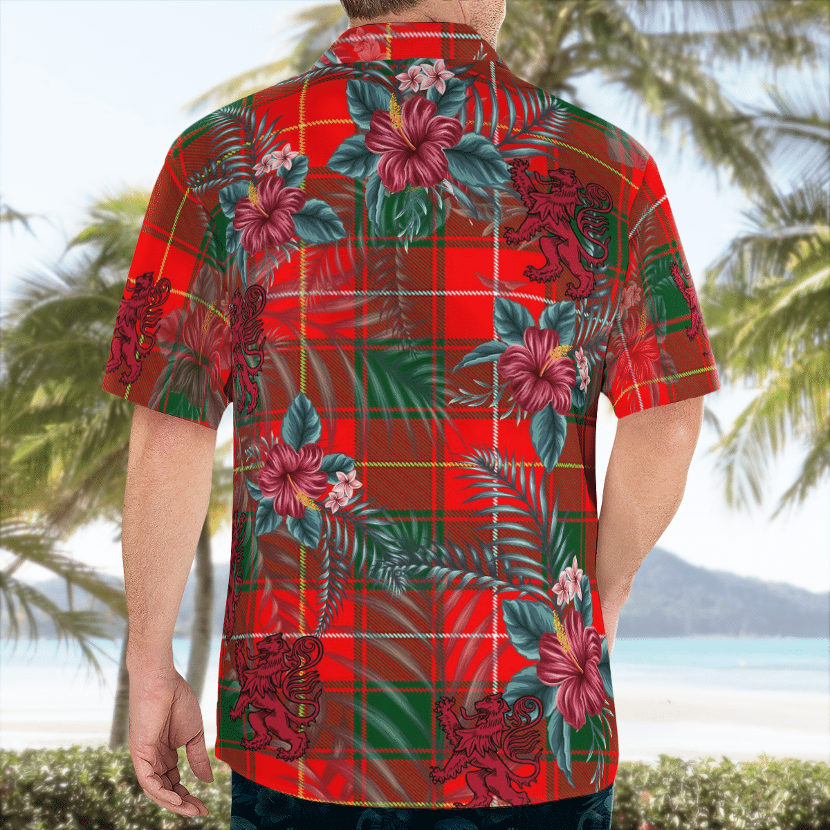 Clan MacPhee Modern Tartan Scottish Lion Hawaiian Shirt FV53 MacPhee Modern Tartan Tartan Hawaii Shirt   