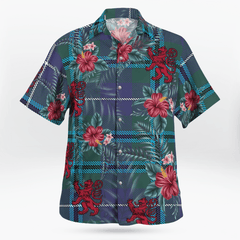 Clan Douglas Modern Tartan Scottish Lion Hawaiian Shirt XP84 Douglas Modern Tartan Tartan Hawaii Shirt   