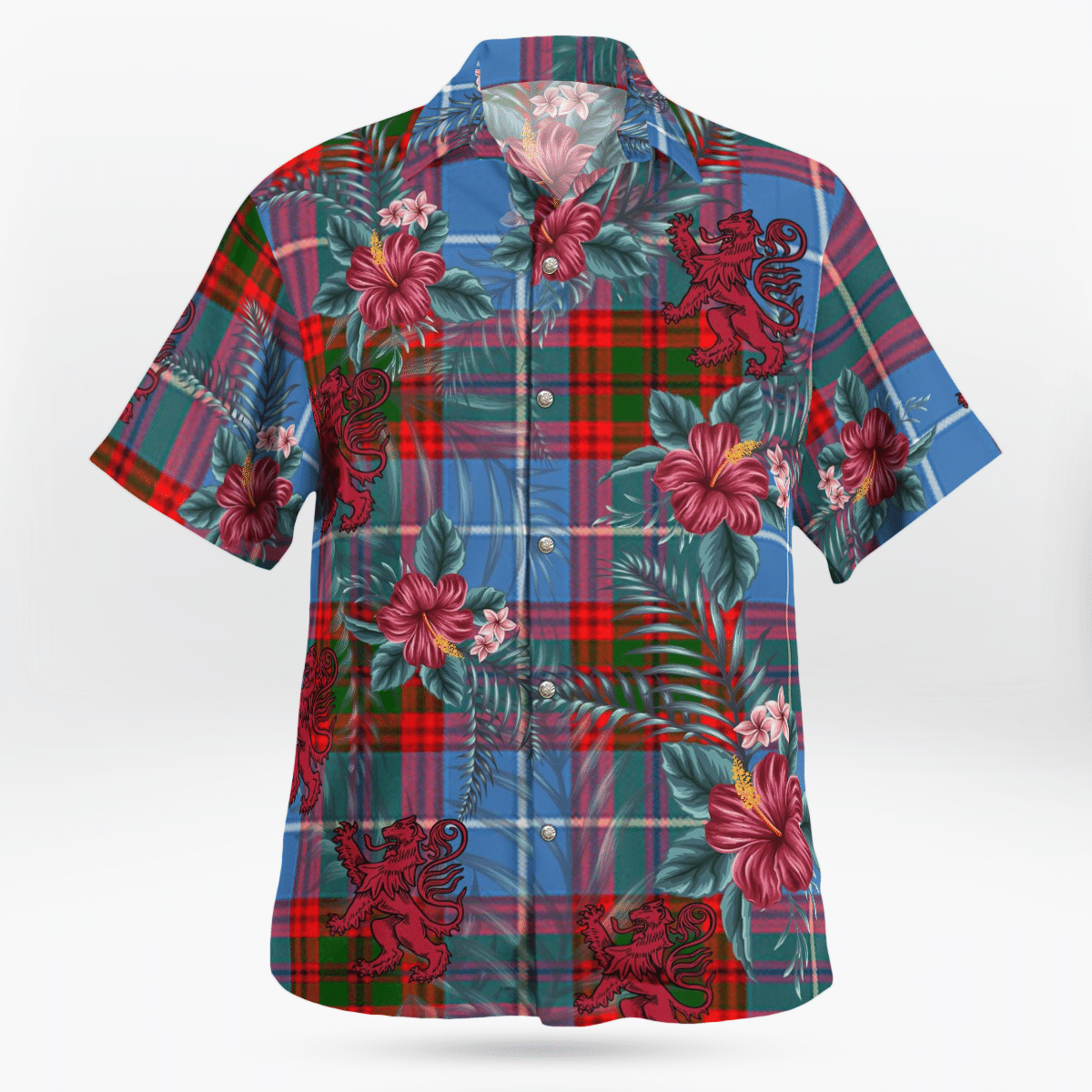 Clan Preston (Edinburgh) Tartan Scottish Lion Hawaiian Shirt FG54 Preston (Edinburgh) Tartan Tartan Hawaii Shirt   