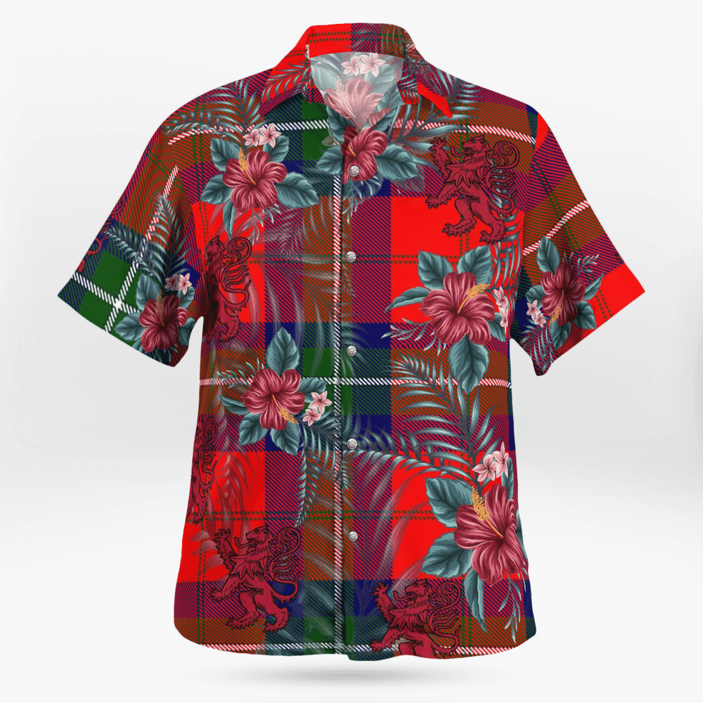 Clan Ruthven Modern Tartan Scottish Lion Hawaiian Shirt QJ48 Ruthven Modern Tartan Tartan Hawaii Shirt   
