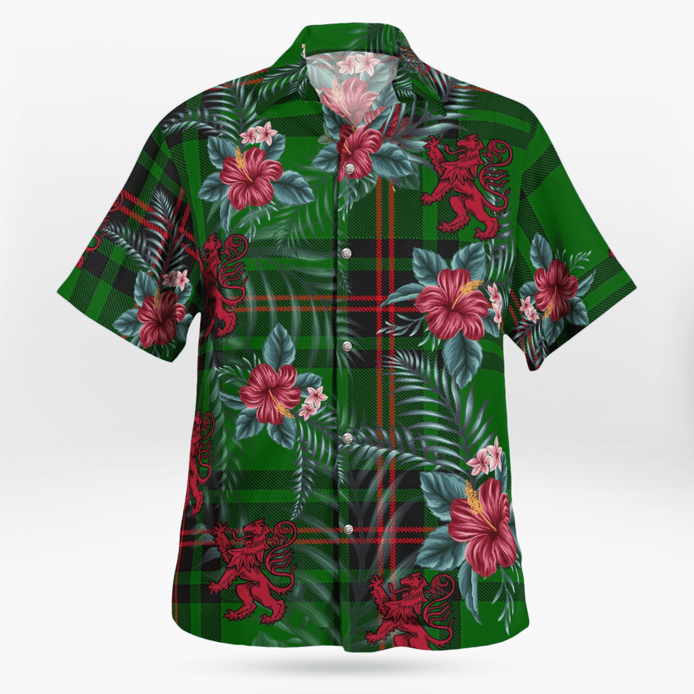 Clan Fife District Tartan Scottish Lion Hawaiian Shirt WJ77 Fife District Tartan Tartan Hawaii Shirt   