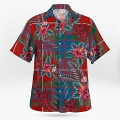 Clan Fraser Ancient Tartan Scottish Lion Hawaiian Shirt UR40 Fraser Ancient Tartan Tartan Hawaii Shirt   